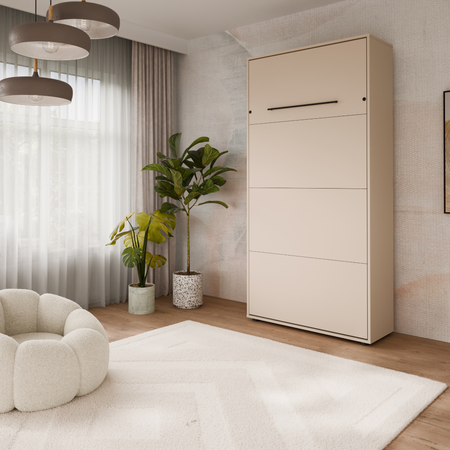 Półkotapczan pionowy rozkładany VERTO 90x200 składany w szafę - Kaszmir