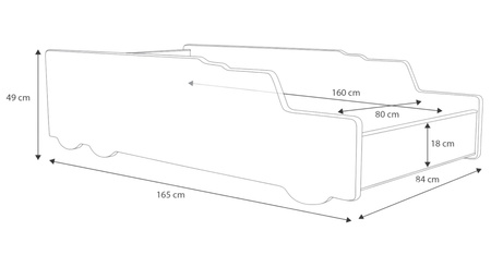 Łóżko dziecięce auto 160x80 - Wóz strażacki