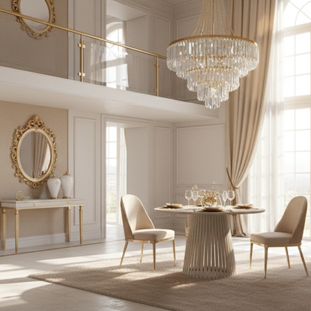 Stół okrągły VELORE 75 cm - Kaszmir