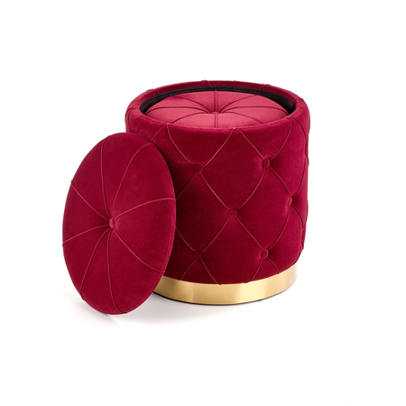 Zestaw 2 puf ELEY - Bordowy