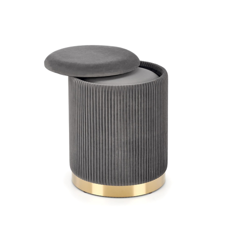 Zestaw 2 puf MARINE - Popielaty