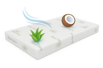 Materac PIANKA-KOKOS-VISCO 160x80x10 cm zdejmowany pokrowiec ALOE VERA