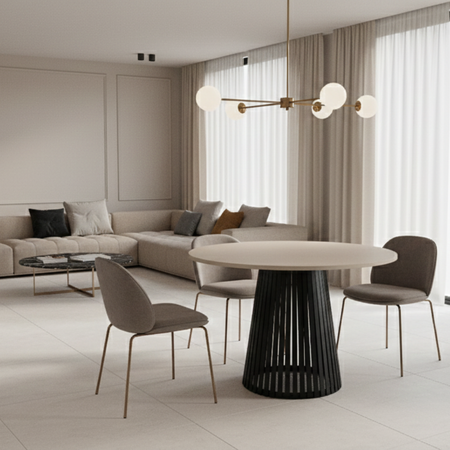 Stół okrągły VELORE 75 cm - Kaszmir