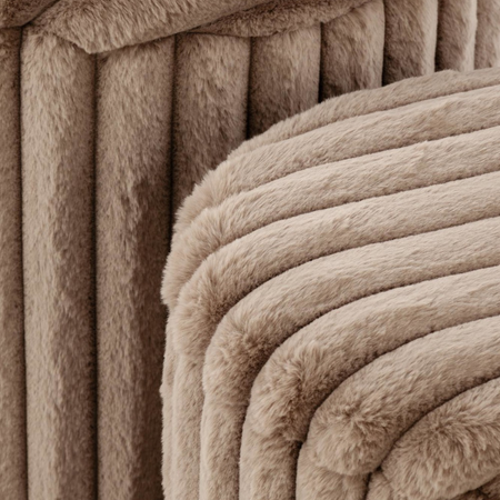 Zestaw 2 puf MIRELLA - Cappuccino