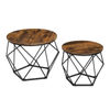 Zestaw 2 stolików kawowych RUSSELL 9 - Ciemny brąz