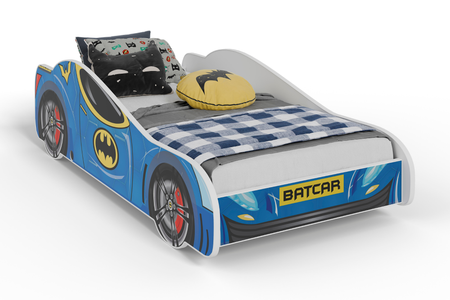 Łóżko dziecięce BATCAR 140x70 - z materacem
