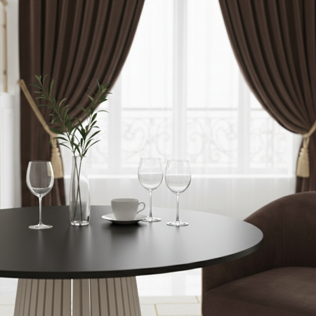 Stół okrągły VELORE 100 cm - Czarny Mat