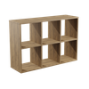 Regał otwarty Kostka 2x3 - dąb craft złoty
