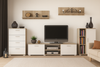 Zestaw mebli do salonu SOFEN II szafka RTV, komoda, szafka, półki - Dąb Sonoma / Biały