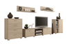 Zestaw mebli do salonu SOFEN II szafka RTV, komoda, szafka, półki - Dąb Sonoma