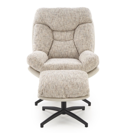 Fotel ALLERO z podnóżkiem - Beżowy