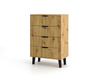 Komoda KANDI z 4 szufladami - kolor Dąb artisan