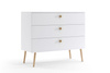 Komoda MELI z szufladami skandynawska - kolor Biały