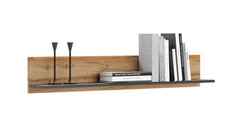 Półka Shelf 100 cm - dąb craft złoty/czarny