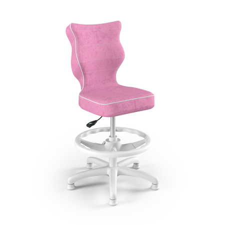 Krzesło dziecięce ergonomiczne LUMI 4 - Różowe / Biała Noga
