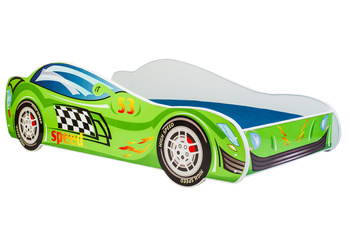 Łóżko dziecięce z serii AUTO 140x70 grafika materac - SPEED