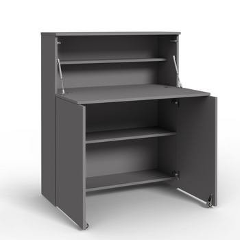 Biurko rozkładane VERTO składane chowane w szafkę - Szary