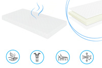 Materac piankowy 160x80x8 cm pikowany pokrowiec