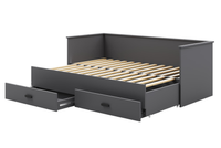 Łóżko podwójne HELIOS 200x160 - Szare, bez materaca