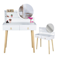 Toaletka  z lustrem styl skandynawski biała 