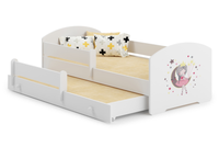 Łóżko dziecięce podwójne wysuwane LUK II 160x80 - Śpiąca Księżniczka