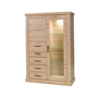 Barek z witryną AMER 165x113 cm - kolor Dąb dziki