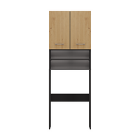 Szafka nad pralkę PAULA z półkami Dąb artisan / antracyt