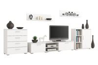 Zestaw mebli do salonu SOFEN II szafka RTV, komoda, szafka, półki - Biały