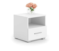 Szafka nocna Emi biała z uchwytem