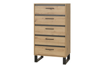 Komoda NEWI 70 cm - kolor Dąb artisan / antracyt