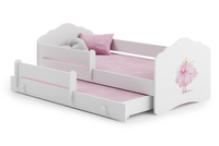 Łóżko podwójne FALA II 160x80 - Baletnica w koronie