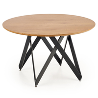 Stół okrągły MARELLO - Dąb Złoty / Czarny