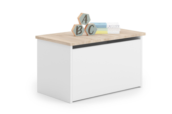 Skrzynia na zabawki DARIA - Biały / Dąb Sonoma