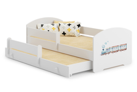 Łóżko dziecięce podwójne wysuwane LUK II 160x80 - Pociąg