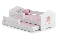 Łóżko podwójne FALA II 160x80 - Dziewczynka ze skrzydełkami