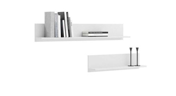 Półki białe Shelf 2 x 100 cm - Białe