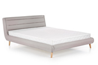 Łóżko ELANI 200x160 tapicerowane - kolor Popielaty