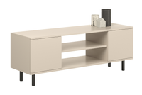 Szafka RTV FOCUS 135 cm, nogi metalowe czarne - Kaszmir