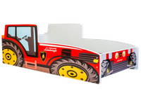 Łóżko dziecięce Traktor czerwony 160x80