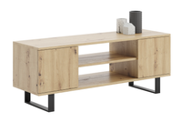 Szafka RTV FOCUS 155 cm loft, nogi metalowe - Dąb Artisan