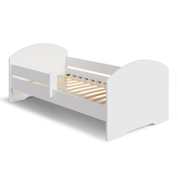 Łóżko dziecięce LUK 160x80 barierka - Biały