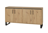 Komoda NEWI 170 cm - kolor Dąb artisan / antracyt