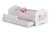 Łóżko podwójne FALA II 160x80 - Dziewczynka z jednorożcem
