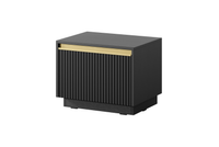 Stolik nocny PRESTIGE 54 cm - Czarny / Złoty